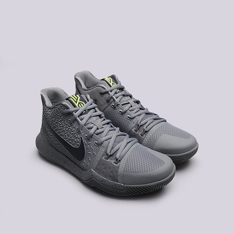 мужские серые баскетбольные кроссовки  Nike Kyrie 3 852395-001 - цена, описание, фото 2